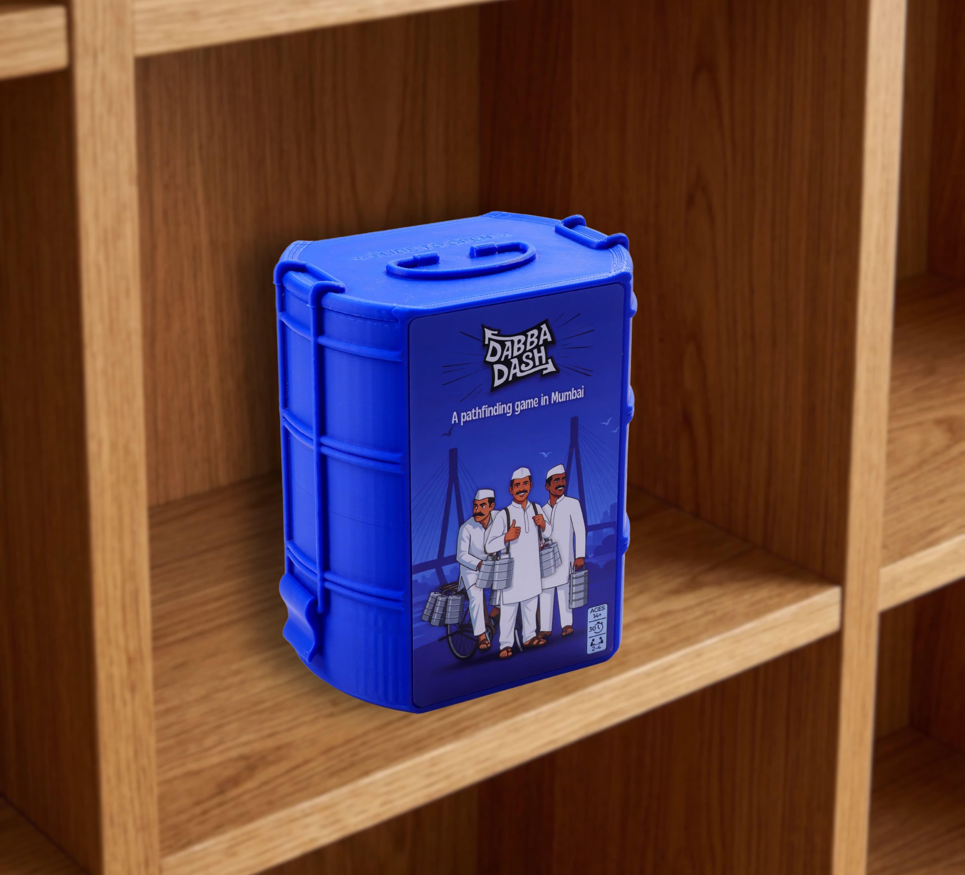 show the game on a board game shelf